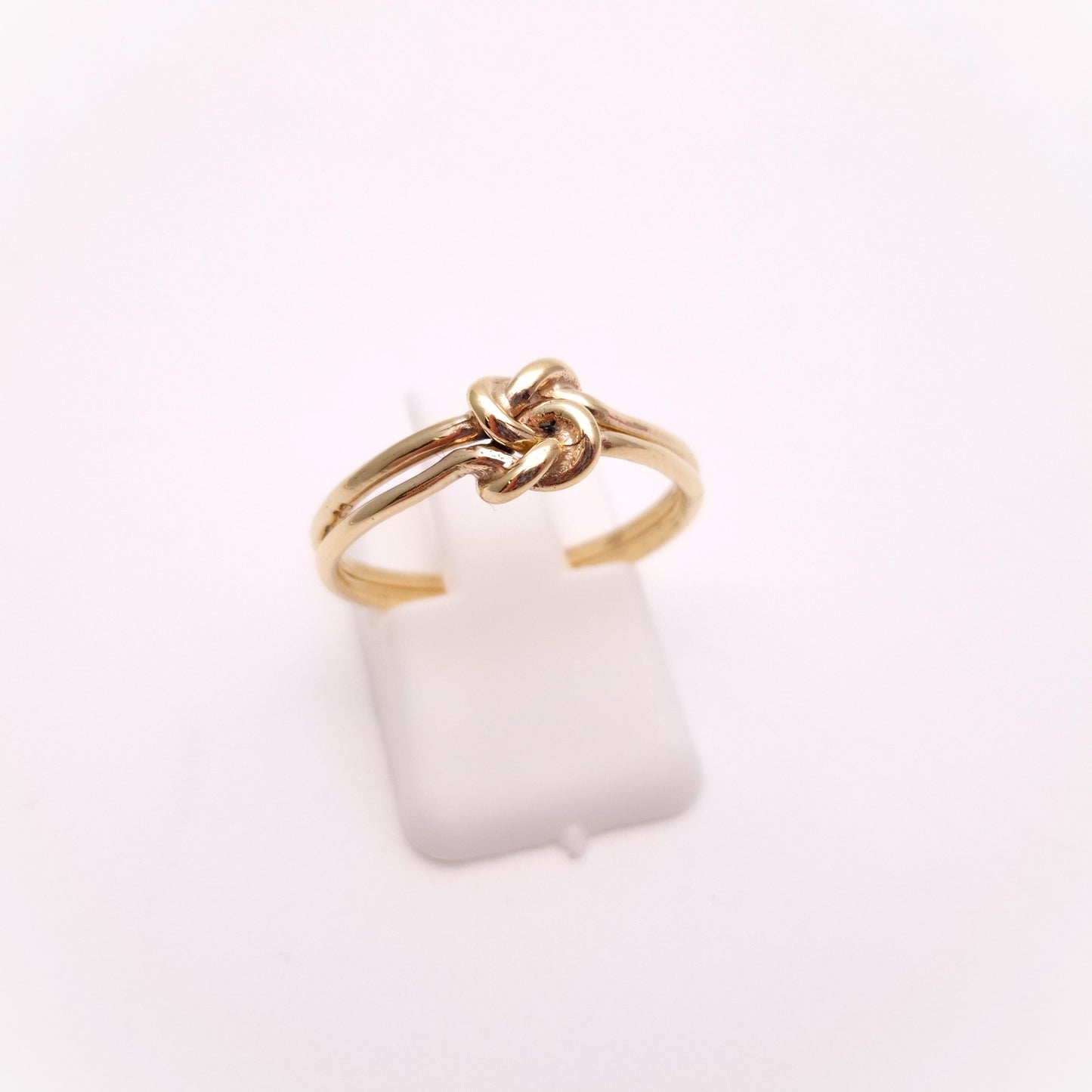 9ct Yellow Gold Double Band Square Knot Ring