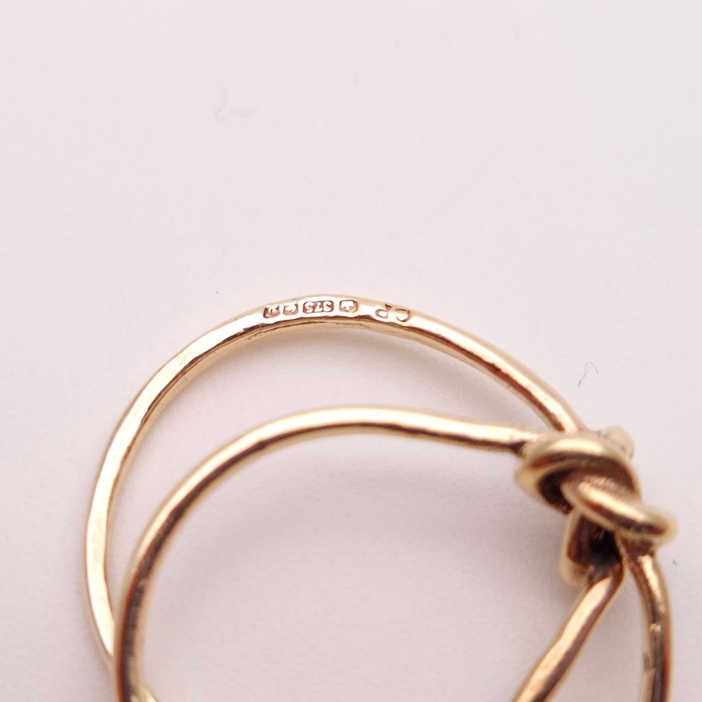 9ct Yellow Gold Double Band Square Knot Ring