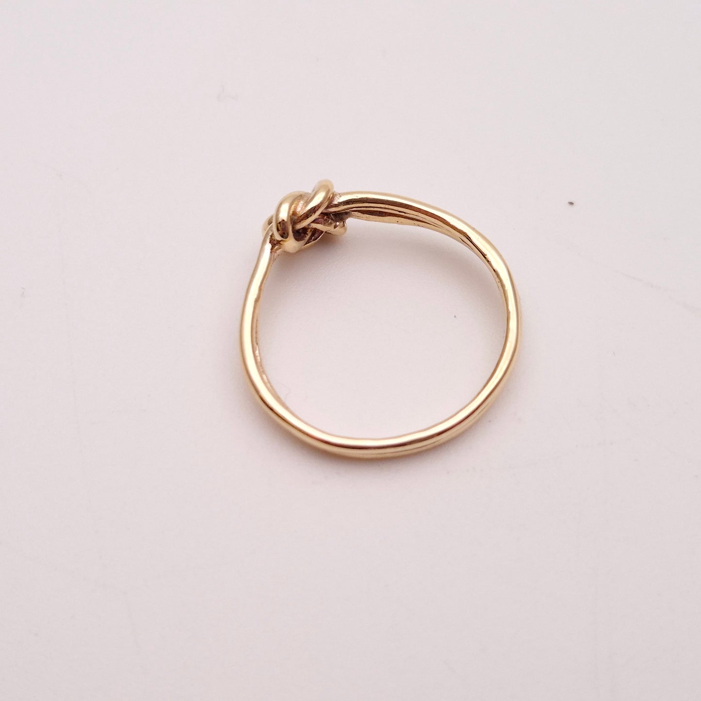 9ct Yellow Gold Double Band Square Knot Ring