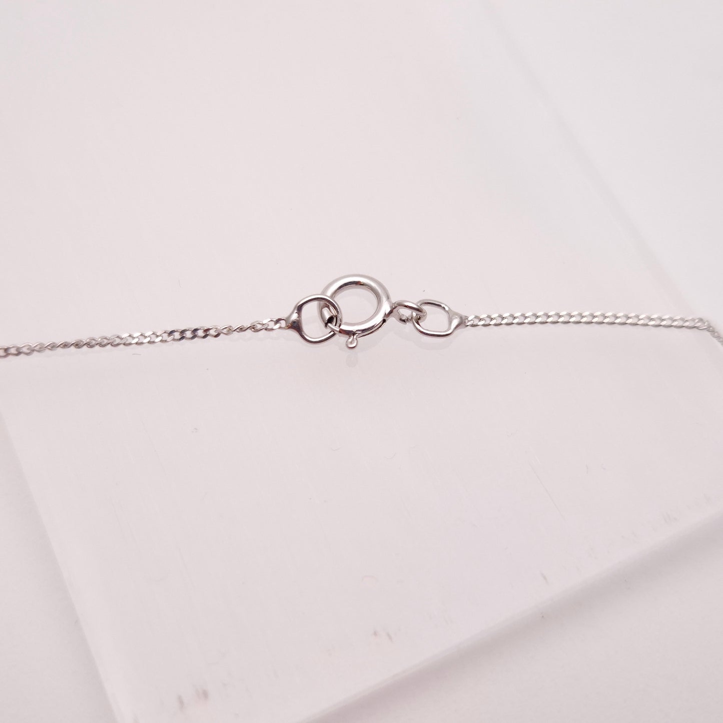9ct White Gold Lightweight Diamond Set Open Heart Pendant Necklace