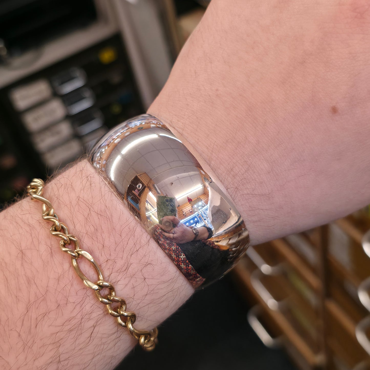 Sterling Silver Extra Wide Cuff Style Bangle