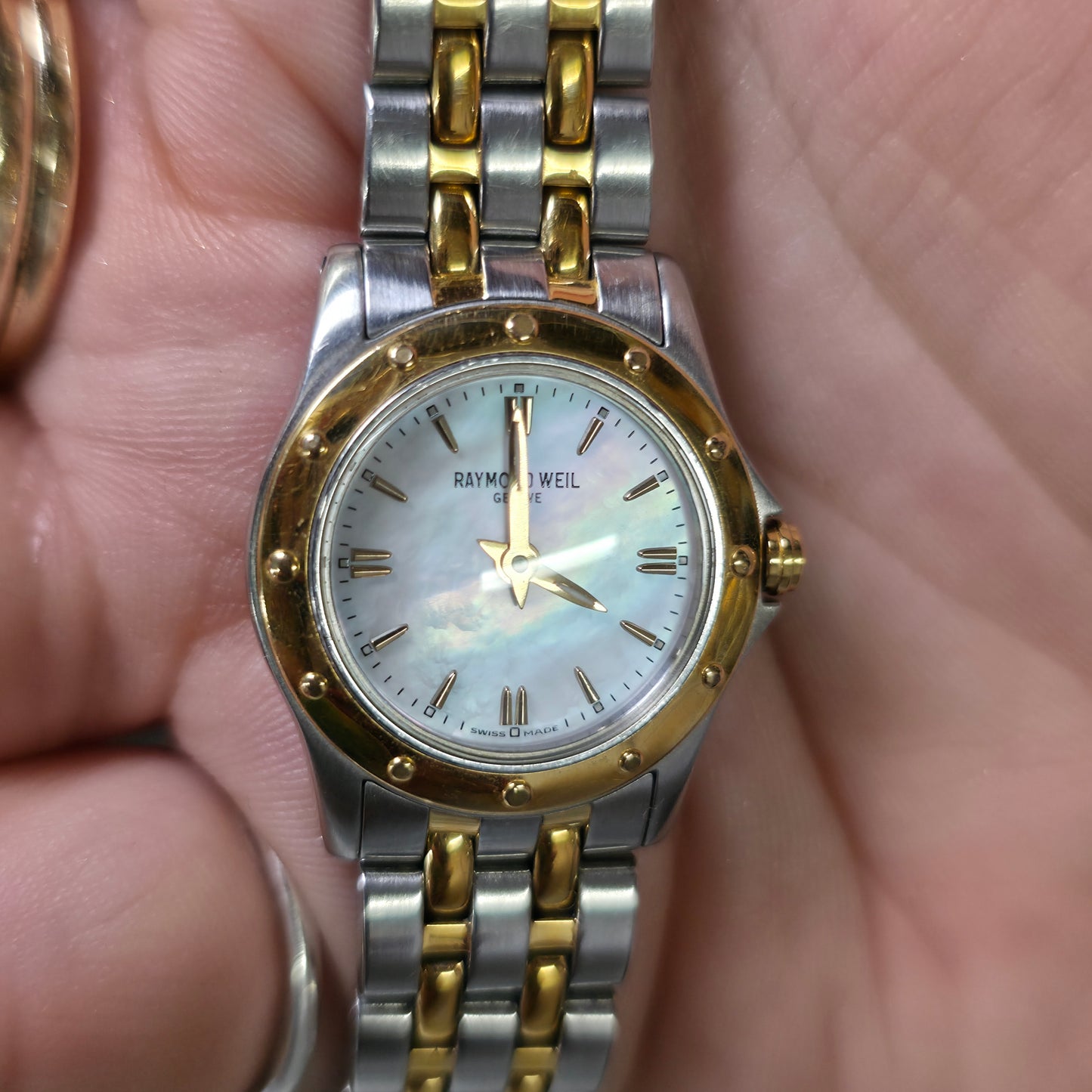 Ladies Raymond Weil Vintage Tango Two-Tone Mother Of Pearl Dial Watch