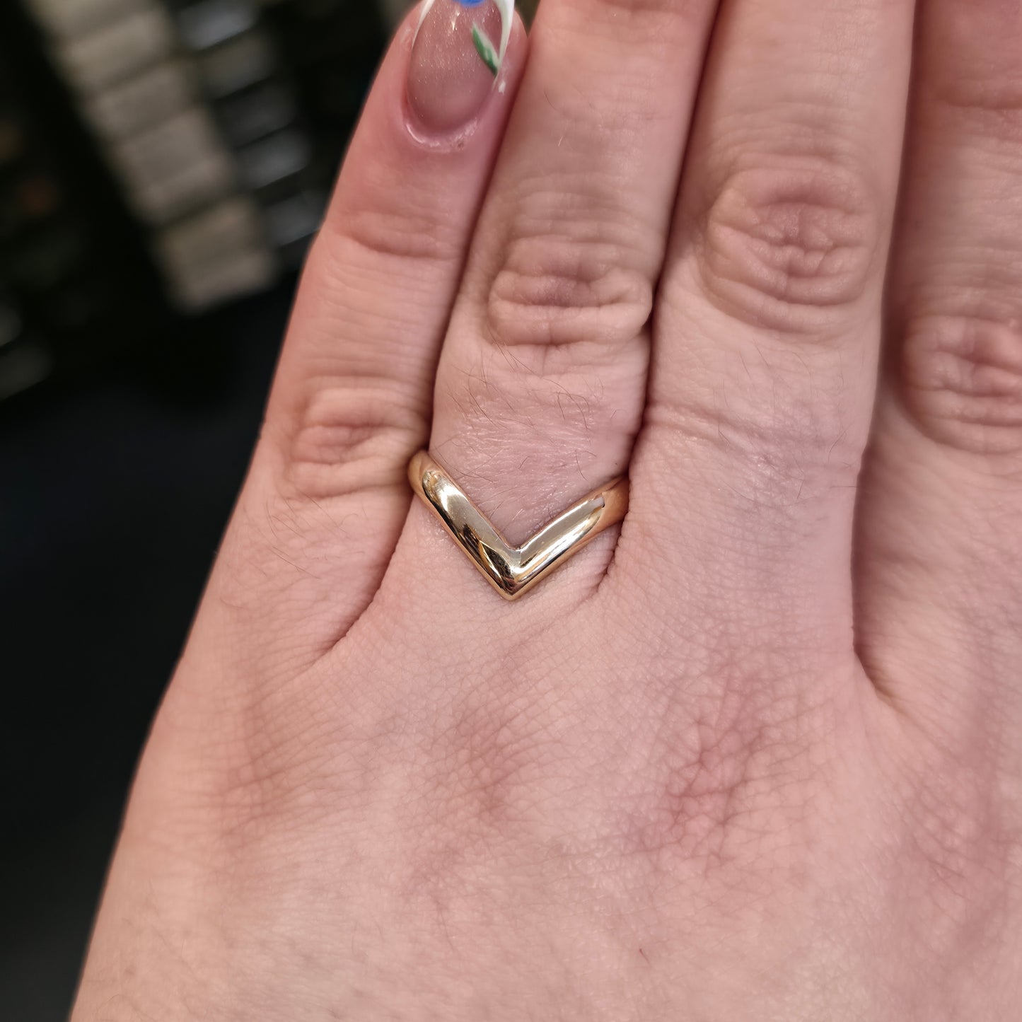 9ct Yellow Gold Plain Polished Deep Wishbone Ring