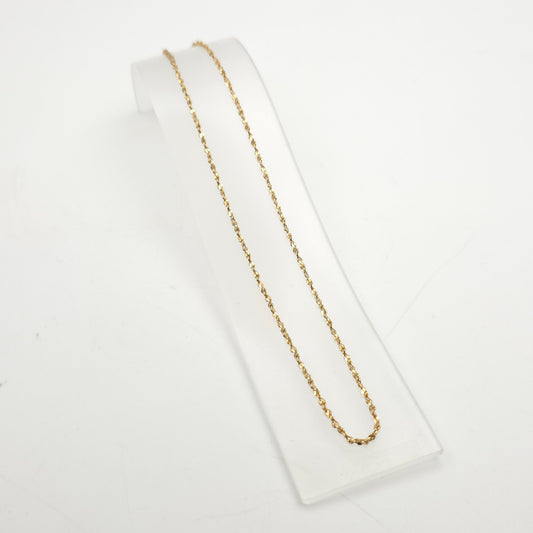 10ct Yellow Gold Unique Twisty 'S' Shaped Link Chain Necklace 18 Inch / 46cm
