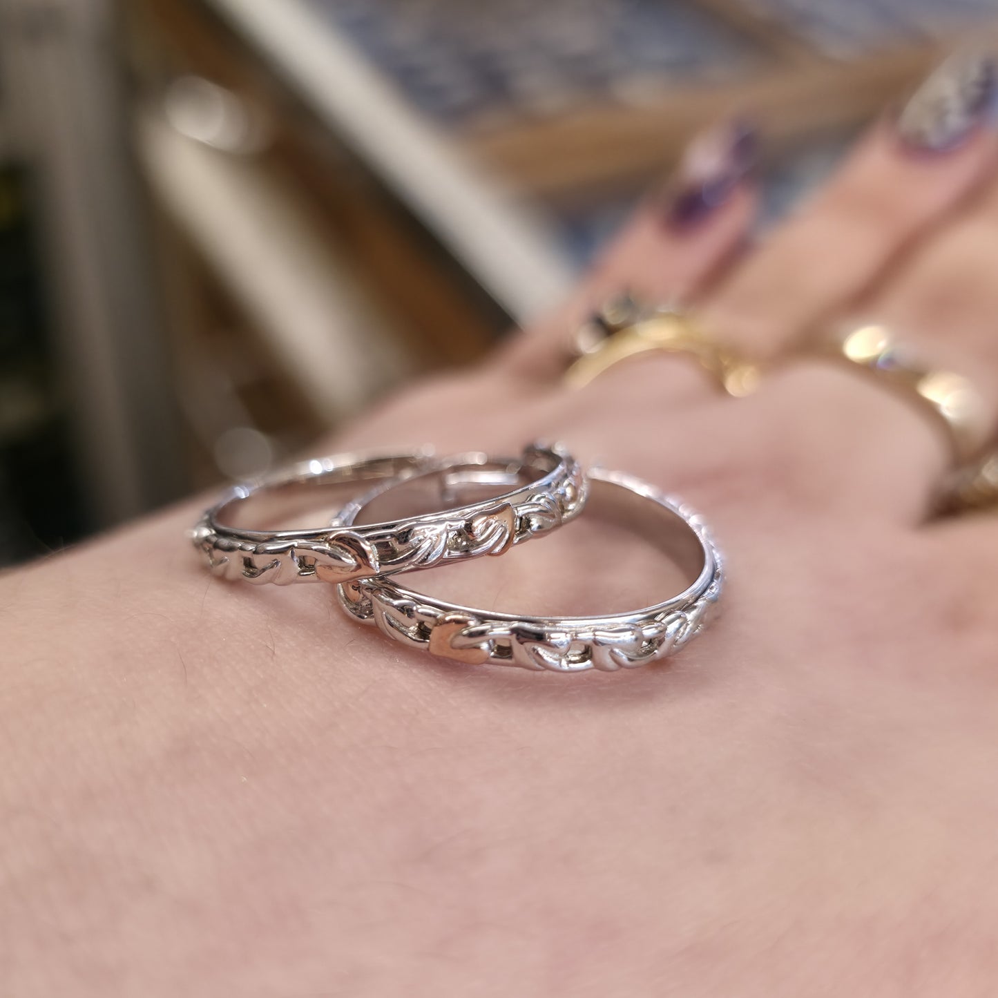 Sterling Silver And Rose Gold Clogau Tree Of Life Hoop Earrings