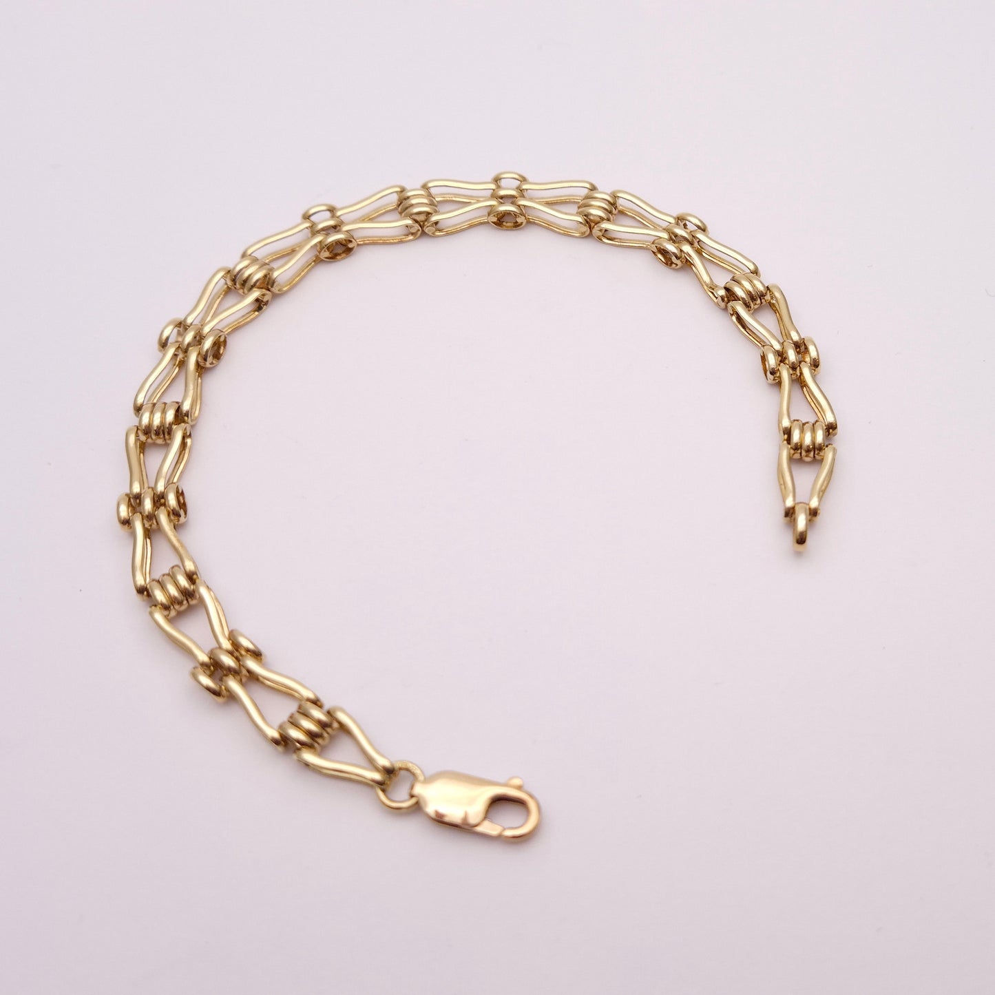 9ct Yellow Gold Fancy Gate link Bracelet