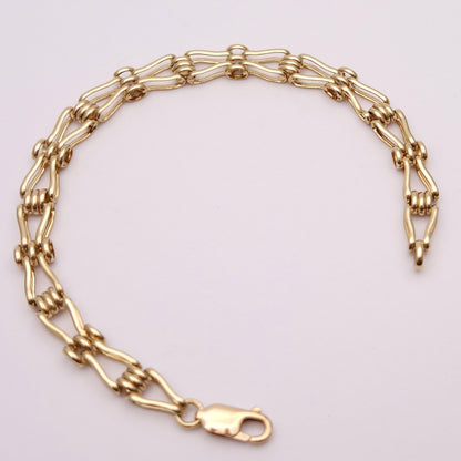 9ct Yellow Gold Fancy Gate link Bracelet