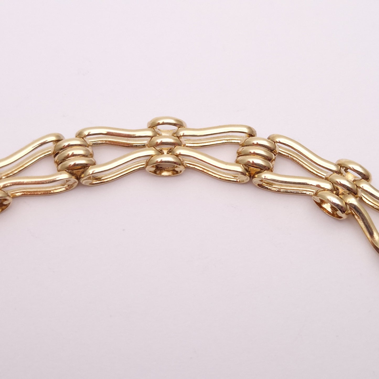 9ct Yellow Gold Fancy Gate link Bracelet