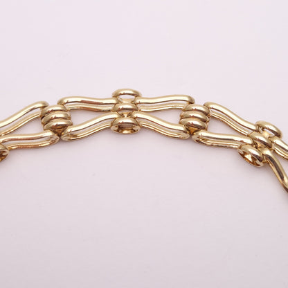 9ct Yellow Gold Fancy Gate link Bracelet