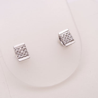 9ct White Gold Cubic Zirconia Stud Earrings