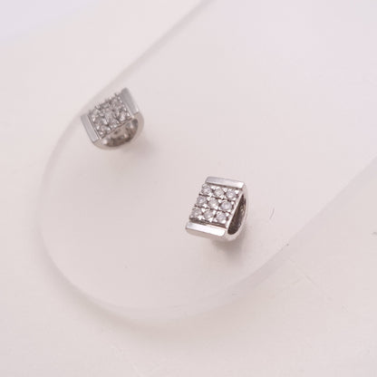 9ct White Gold Cubic Zirconia Stud Earrings