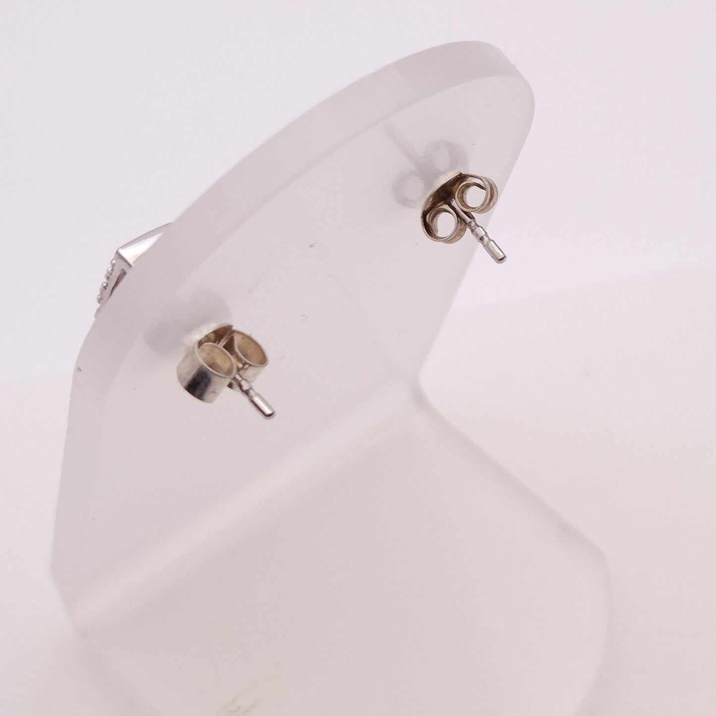 9ct White Gold Cubic Zirconia Stud Earrings