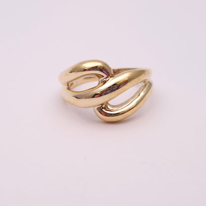 9ct Yellow Gold Double Loop Design Ring