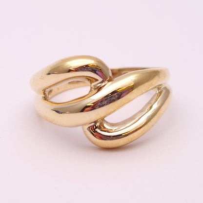 9ct Yellow Gold Double Loop Design Ring