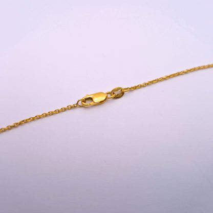 9ct Yellow Gold Frosted Textured Cross pendant and chain necklace