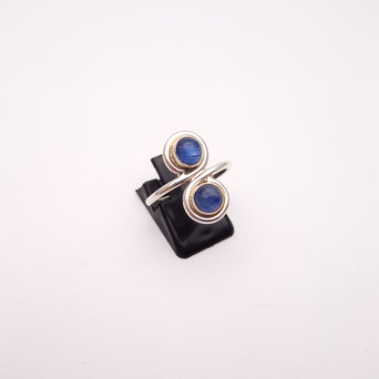 Sterling Silver Sapphire 2 Stone Ring