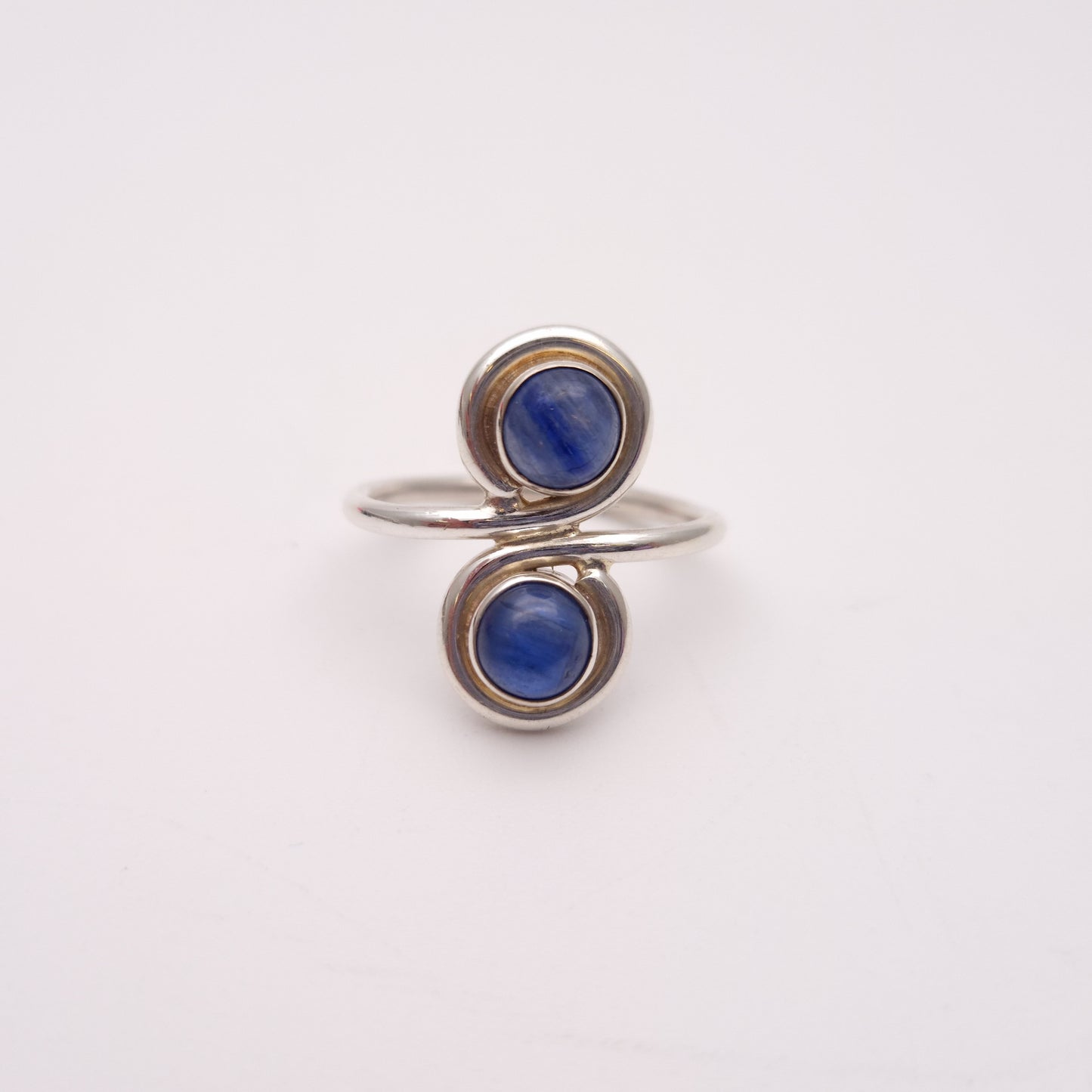Sterling Silver Sapphire 2 Stone Ring