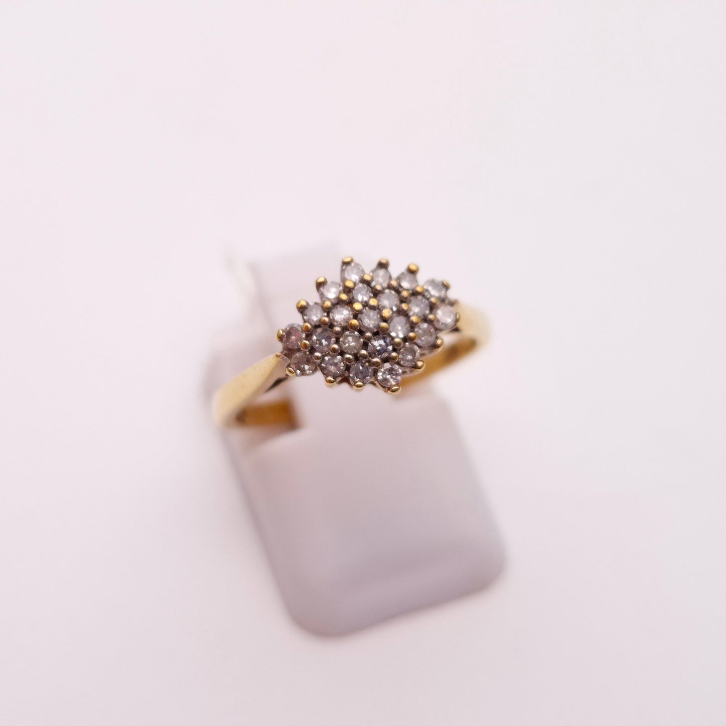 9ct Yellow Gold Multi-stone diamond Cluster Ring