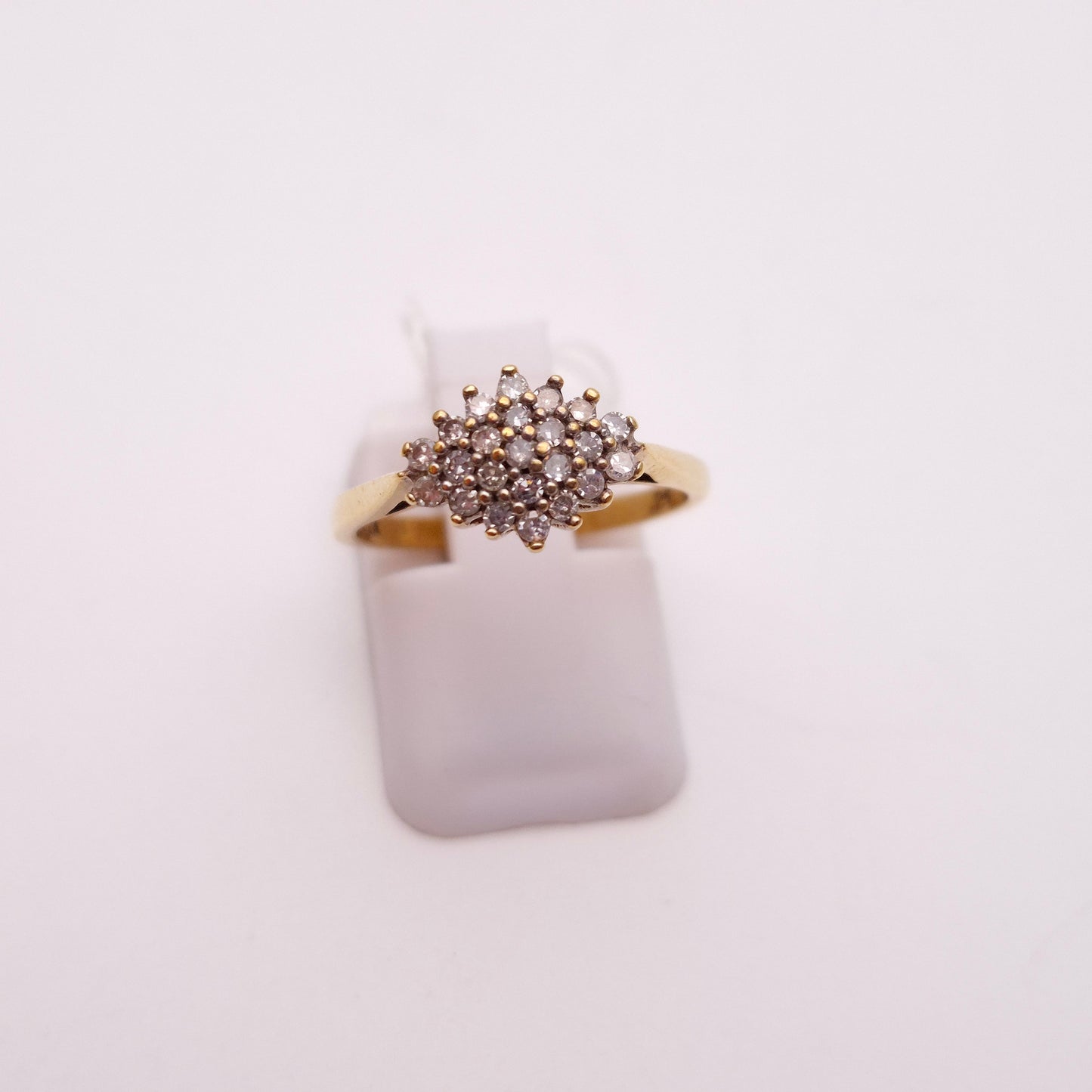 9ct Yellow Gold Multi-stone diamond Cluster Ring