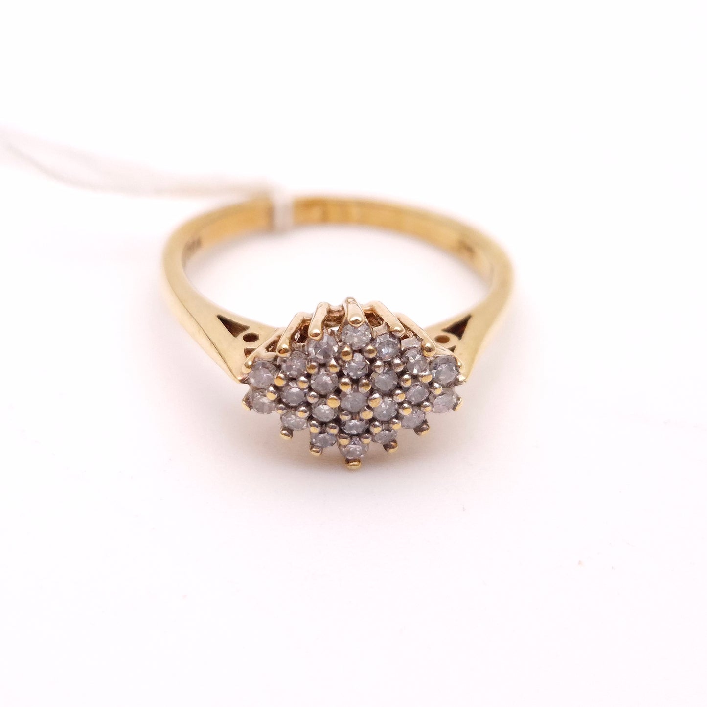 9ct Yellow Gold Multi-stone diamond Cluster Ring
