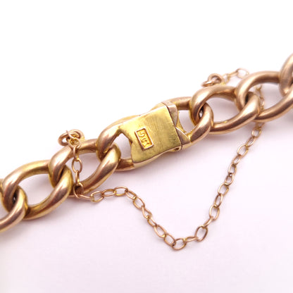 9ct Yellow Gold Antique Turquoise and Seed Pearl Bracelet