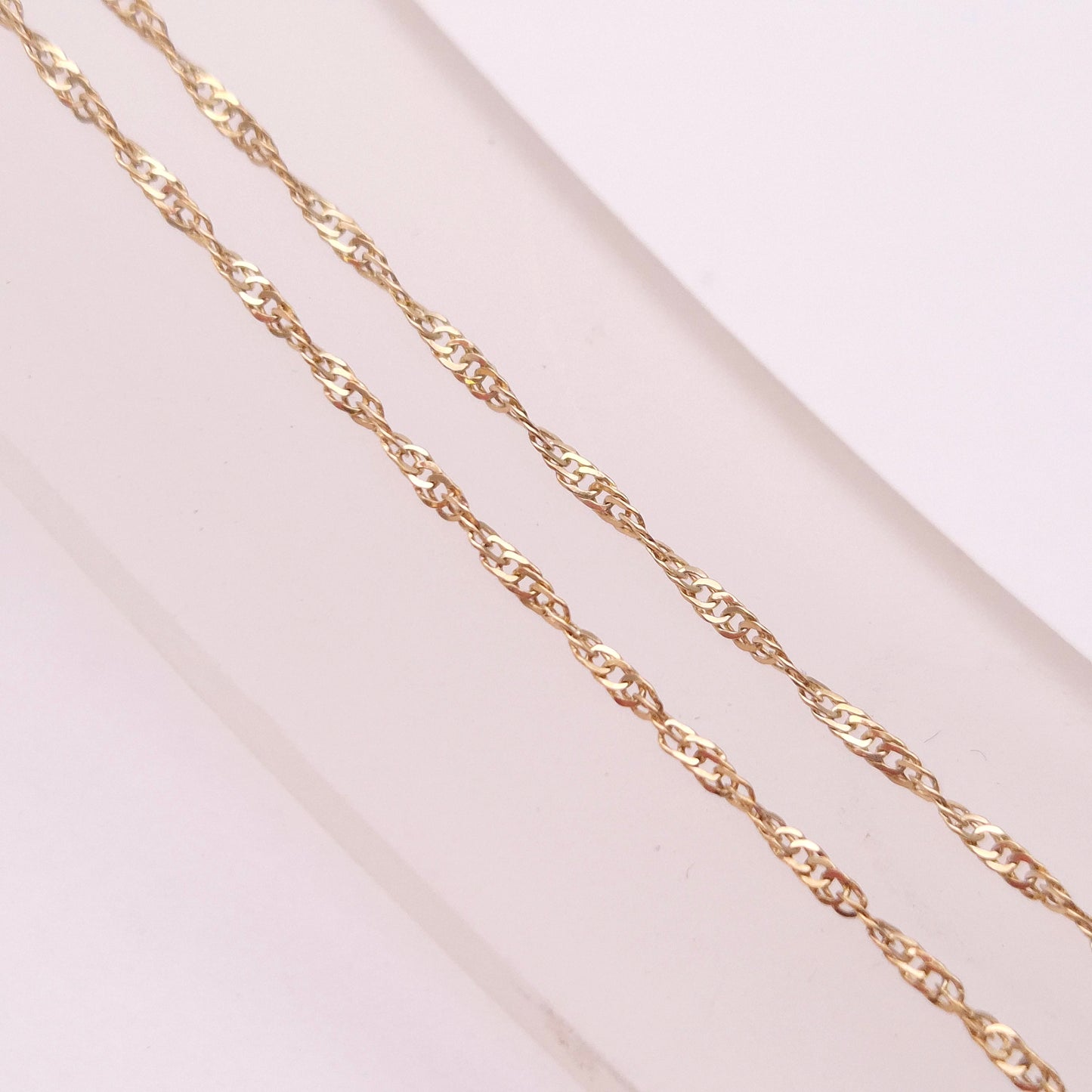 9ct Yellow gold Multicoloured Stone Set Open Heart Pendant and Chain Necklace