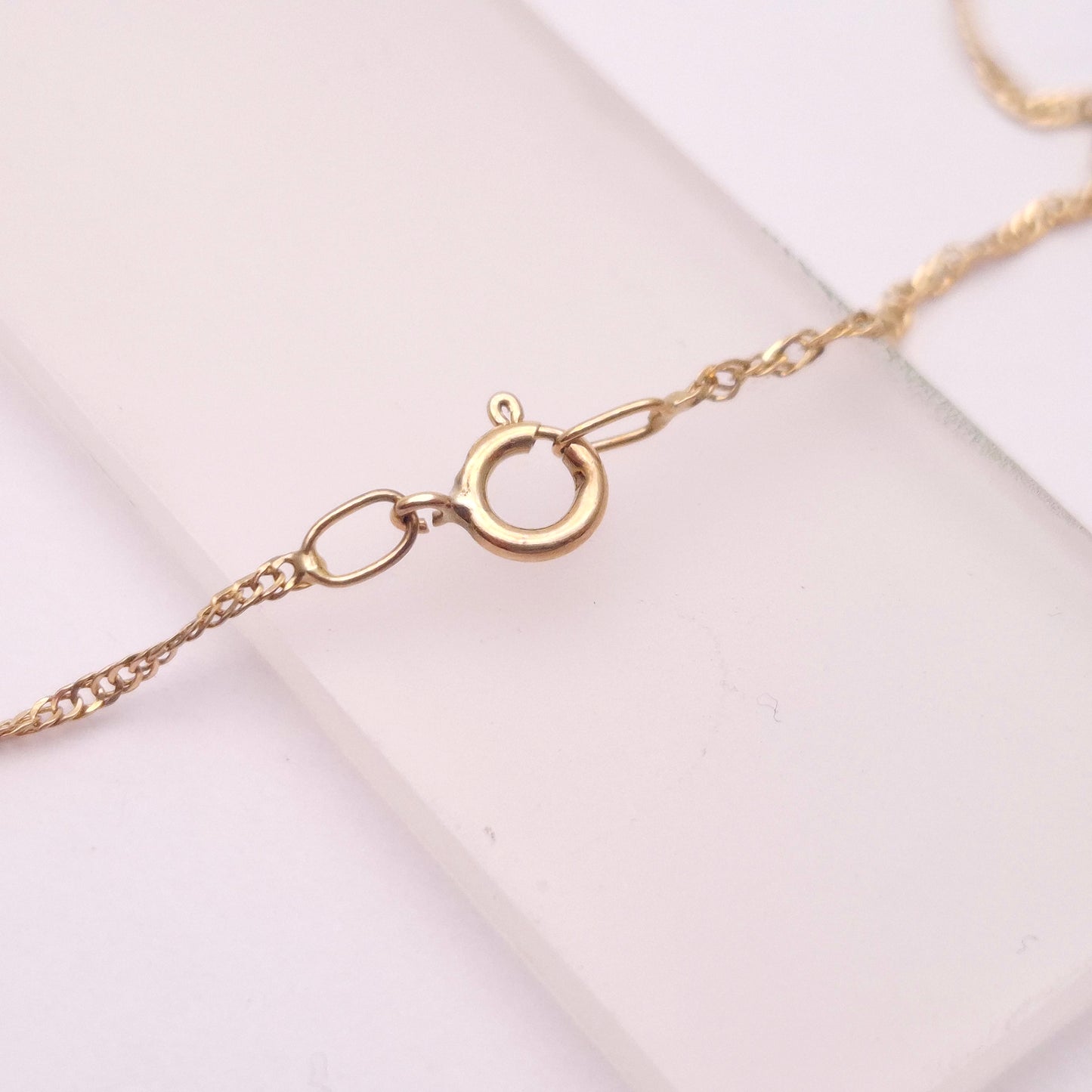 9ct Yellow gold Multicoloured Stone Set Open Heart Pendant and Chain Necklace