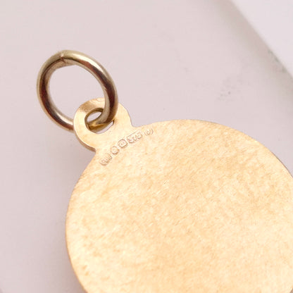9ct Yellow gold St. Christopher Pendant / Charm