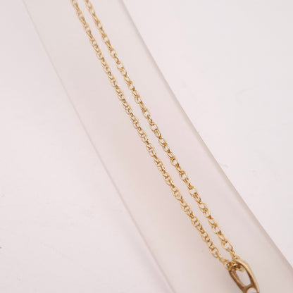 9ct Yellow Gold Emerald and Diamond Scroll Work Pendant and 18" Chain
