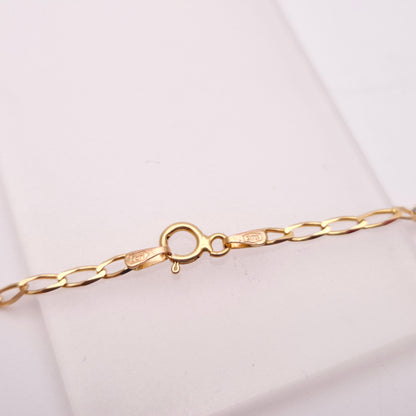 9ct Yellow Gold Tanzanite 'Wiggle' Pendant and 18" Chain