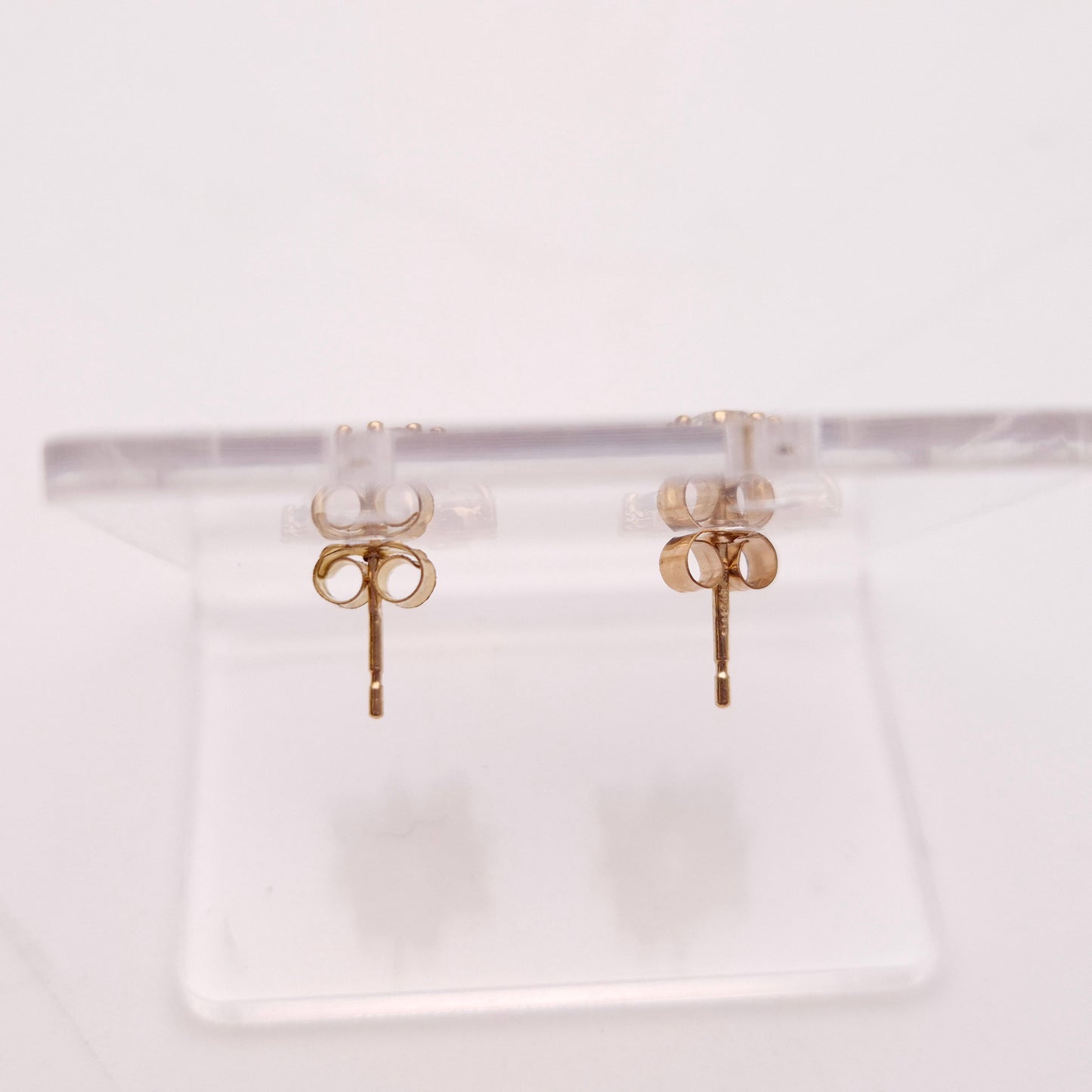 9ct Yellow Gold Sapphire and Cubic Zirconia Cluster Stud Earrings