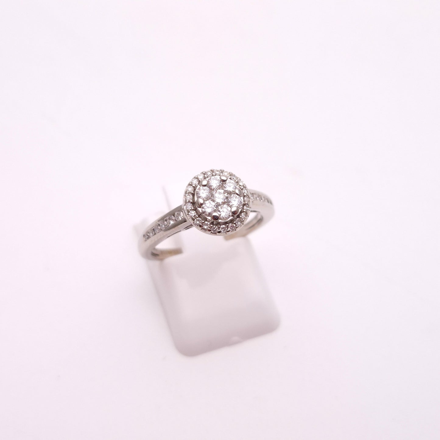 9ct White Gold 0.38TCW Multistone Diamond Cluster Ring