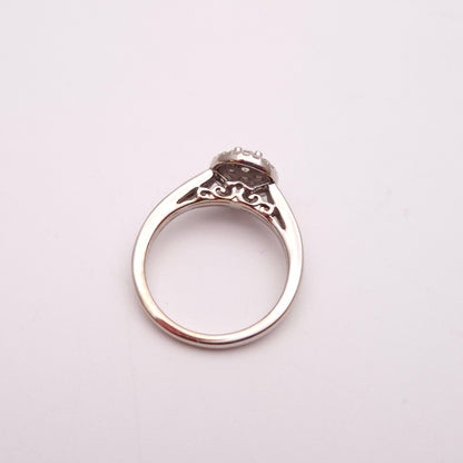 9ct White Gold 0.38TCW Multistone Diamond Cluster Ring