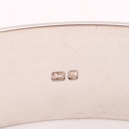 Sterling Silver Vintage Engraved Scrollwork Patterned Bangle