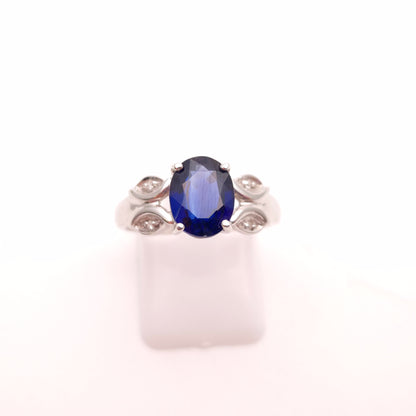 9ct White Gold Kyanite and Diamond Ring