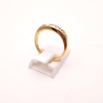 18ct Yellow Gold Antique Diamond Seven Stone Row Ring