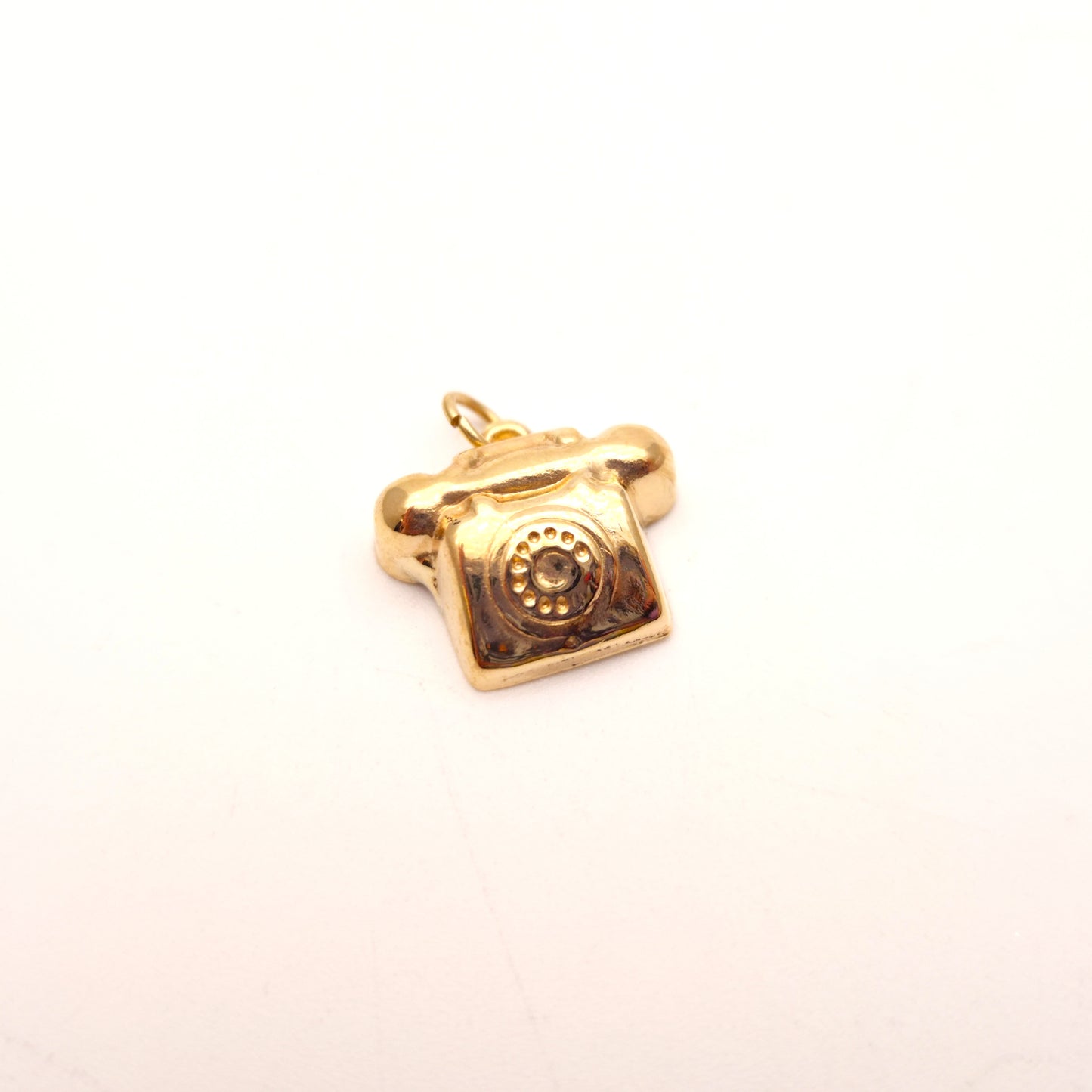 9ct Yellow Gold Hollow Telephone Charm