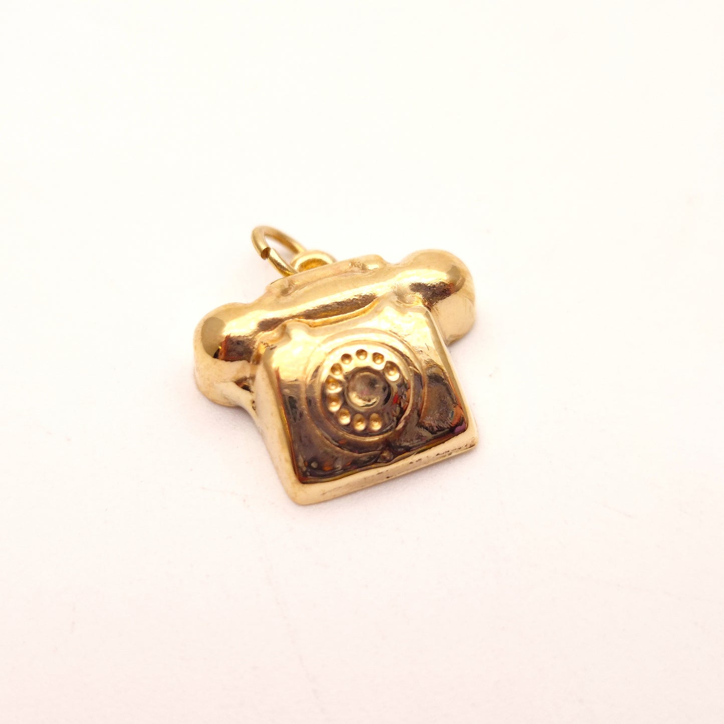 9ct Yellow Gold Hollow Telephone Charm