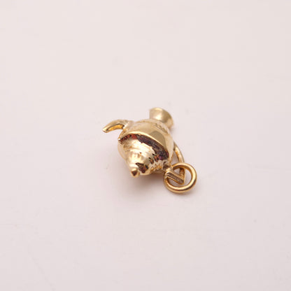 9ct Yellow Gold Hollow Coffee Pot Charm
