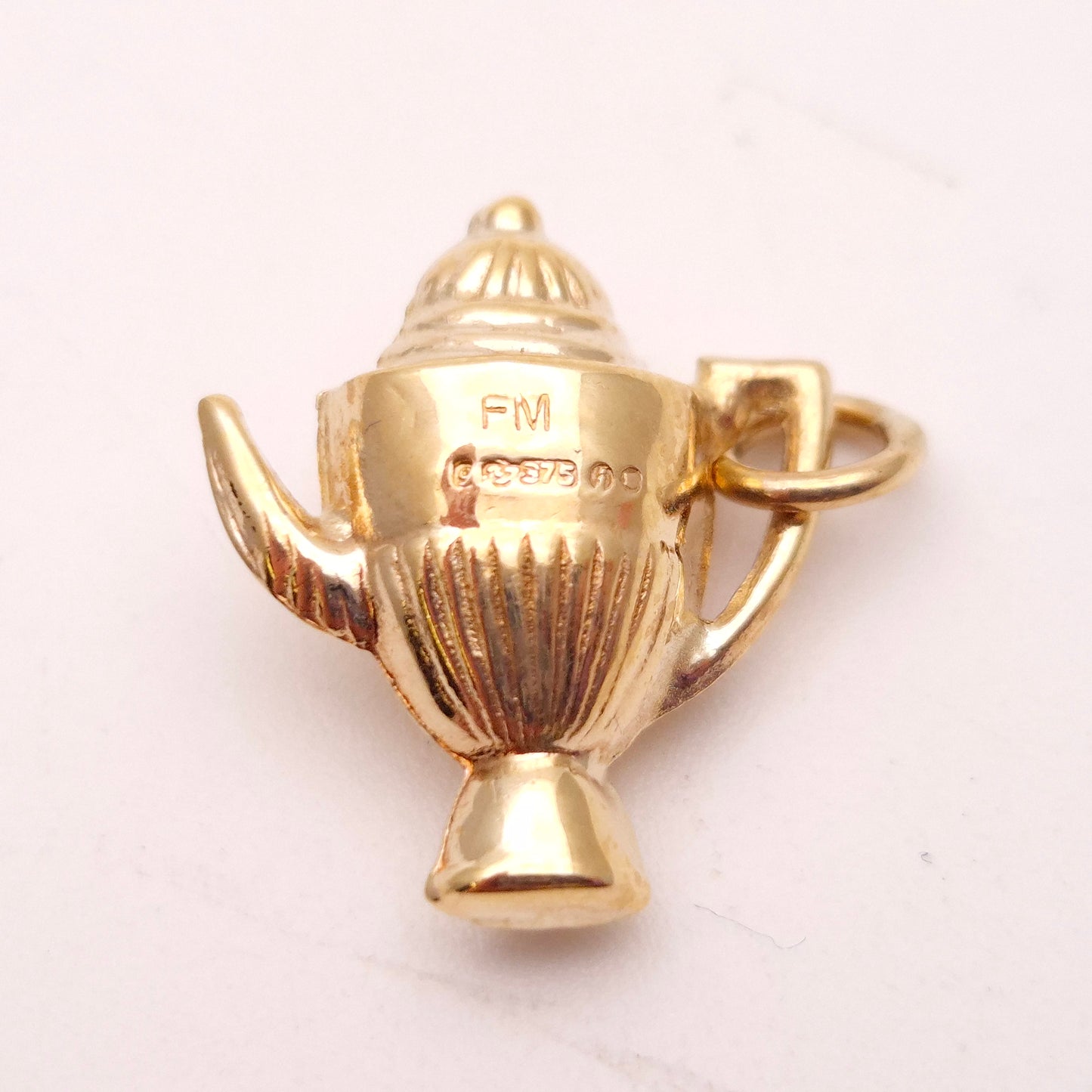 9ct Yellow Gold Hollow Coffee Pot Charm