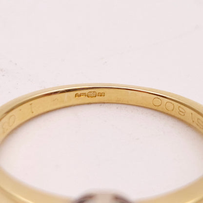 18ct Yellow Gold 1.0ct Round Cut Galaxy Diamond Solitaire Ring