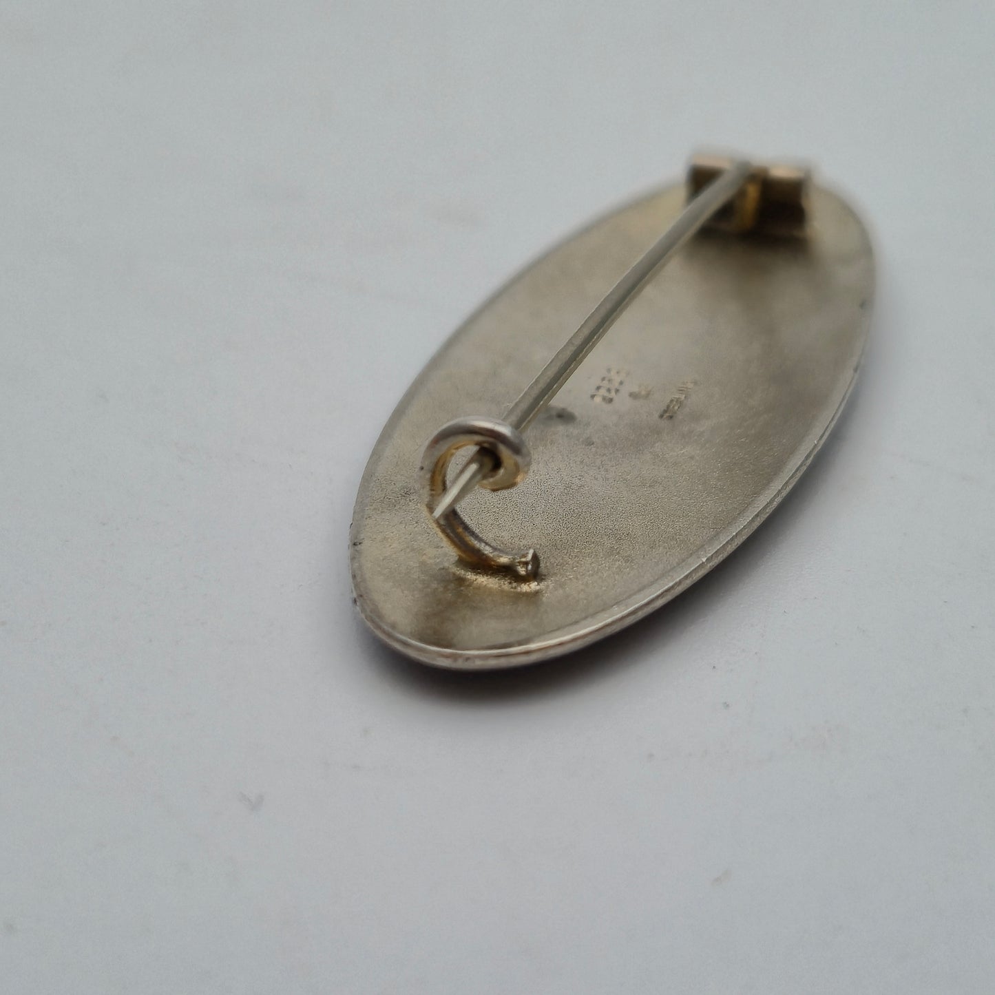 Sterling Silver Vintage Aksel Holmsen 'Norwegian View' Enamel Brooch