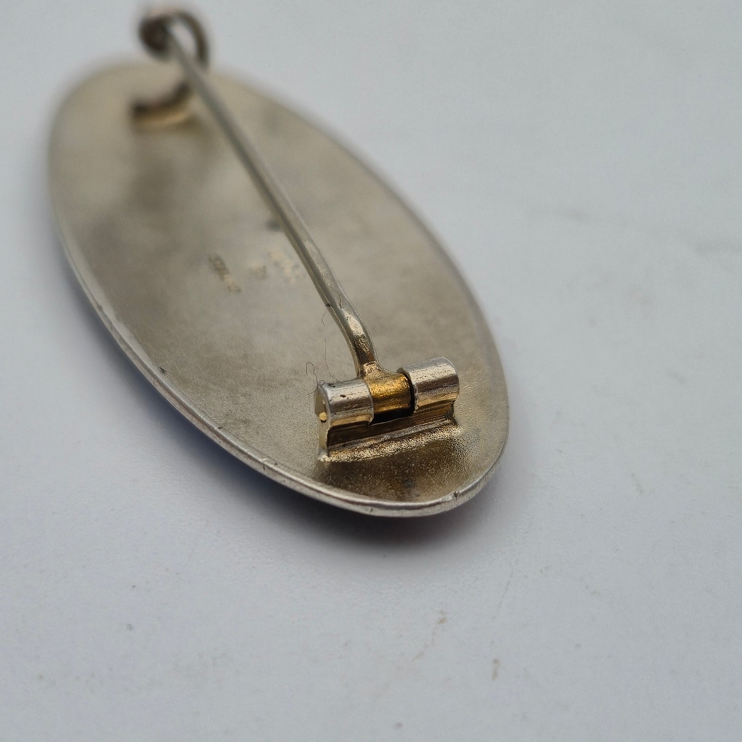 Sterling Silver Vintage Aksel Holmsen 'Norwegian View' Enamel Brooch