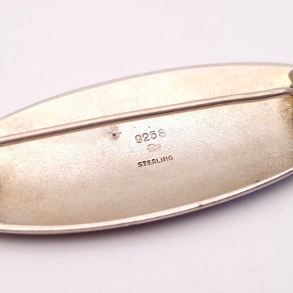 Sterling Silver Vintage Aksel Holmsen 'Norwegian View' Enamel Brooch