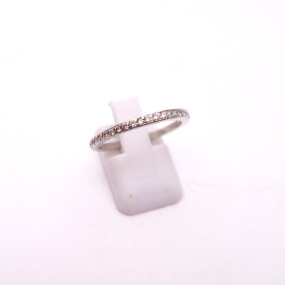 18ct White Gold Narrow Diamond Eternity Ring