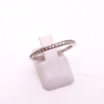 18ct White Gold Narrow Diamond Eternity Ring