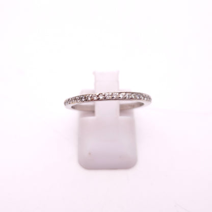 18ct White Gold Narrow Diamond Eternity Ring