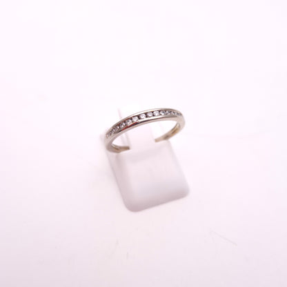 9ct White Gold Channel Set Half Eternity Diamond Ring