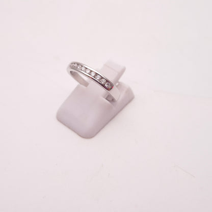 18ct White Gold Nine Stone Channel Set Half Eternity Ring