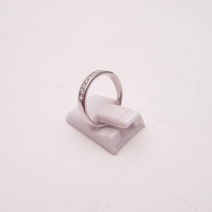 18ct White Gold Nine Stone Channel Set Half Eternity Ring